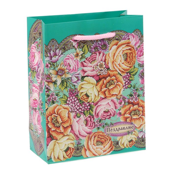 Пакет ламинированный вертикальный «Славянский узор», S 11 × 14 × 5,5 см