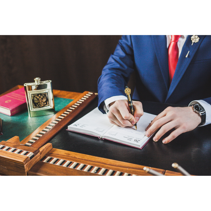 Набор подарочный "Россия", фляжка 240 мл, ручка