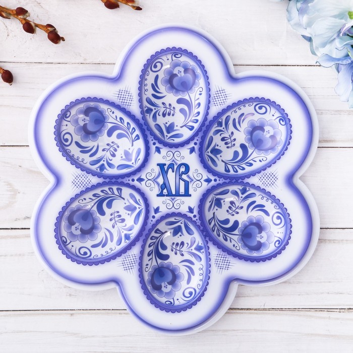 Пасхальная подставка на 6 яиц "ХВ"