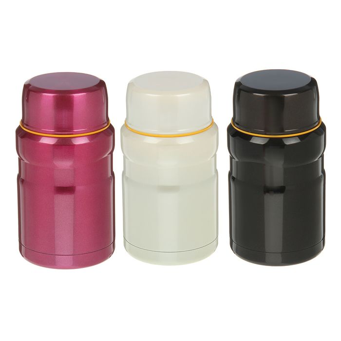 Термокружка "На каждый день" с ложкой, 500 мл, сохраняет тепло 8 ч, 9х17 см, микс