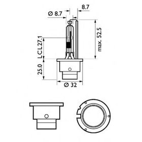 

Лампа ксеноновая Interpower, D2R, 5000к