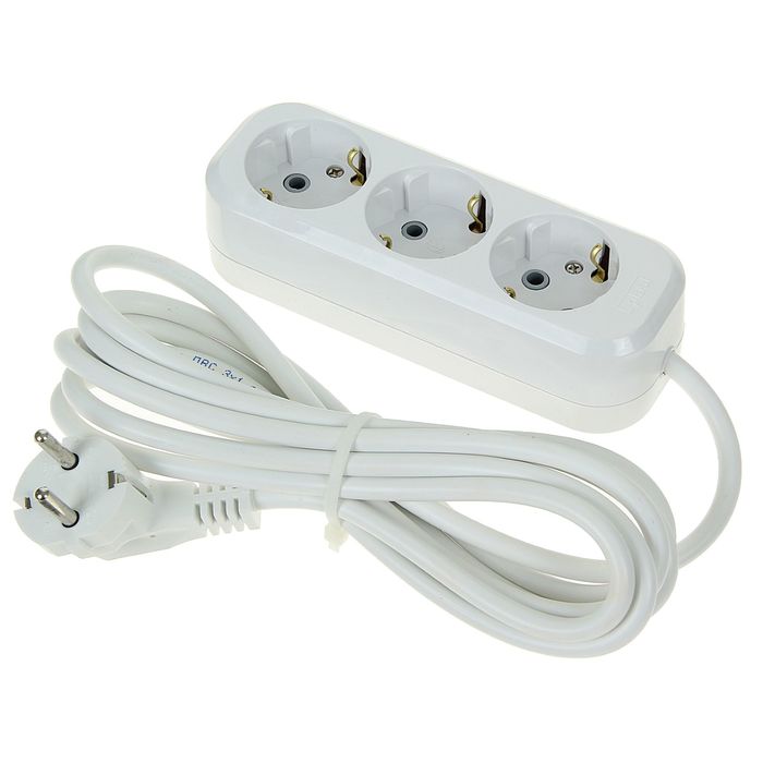 Удлинитель T.plast, 3 розетки, 3 м, 16 А, с з/к, 32.75.321.0403,
