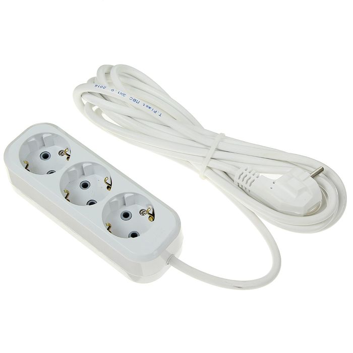 Удлинитель T.plast, 3 розетки, 5 м, 16 А, с з/к, 32.75.321.0405,