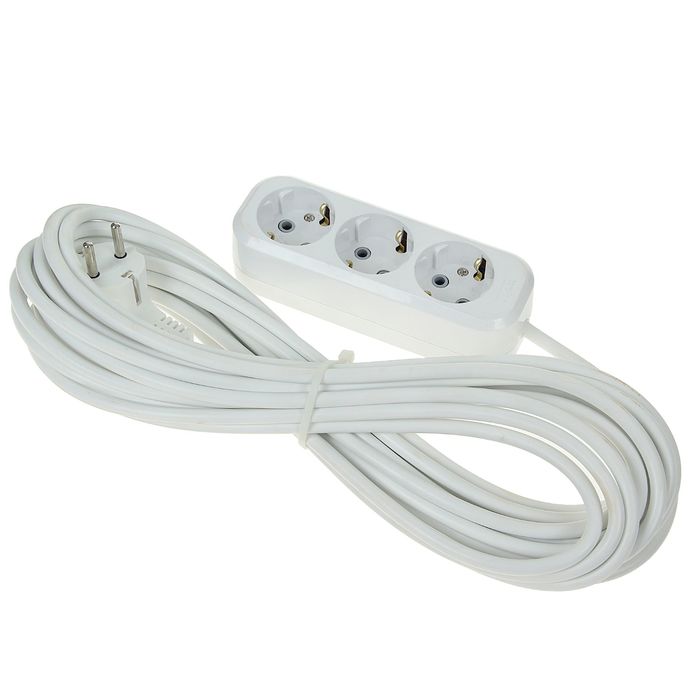 Удлинитель T.plast, 3 розетки, 10 м, 16 А, с з/к, 32.75.321.0410,