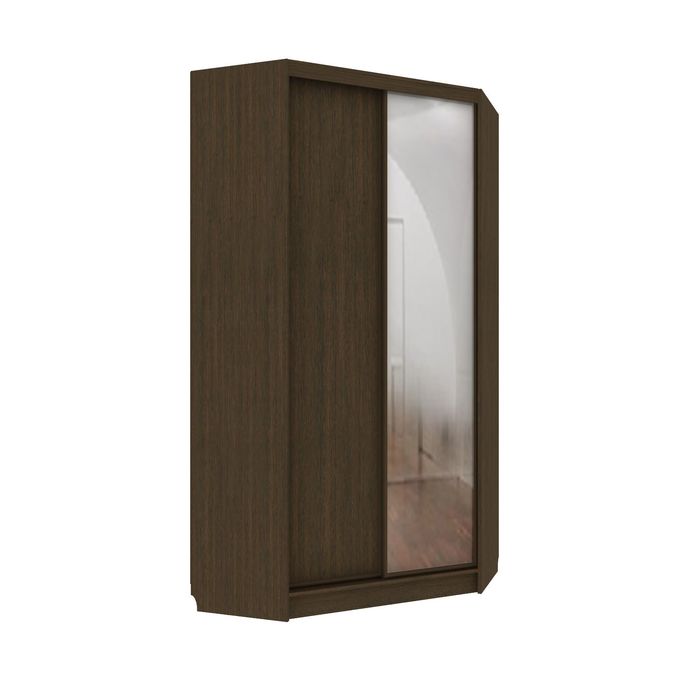 Угловой шкаф-купе Практичный 1 зеркало Венге Темный