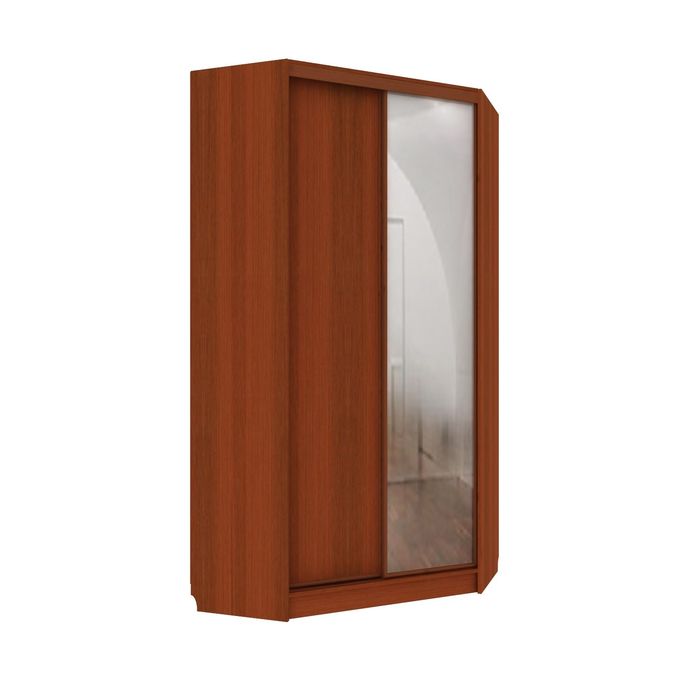 Угловой шкаф-купе Практичный 1 зеркало Орех Мария Луиза