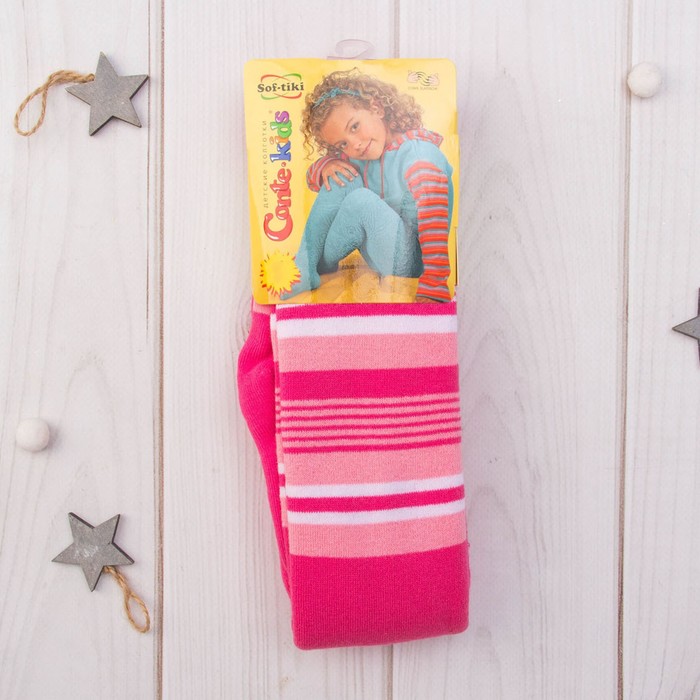 Колготки детские махровые SOF-TIKI 7С-38СП цвет розовый, рост 80-86