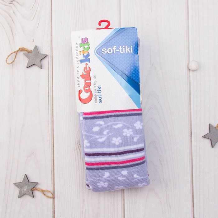 Колготки детские махровые SOF-TIKI 7С-38СП-398 цвет бледно-фиолетовый, рост 104-110