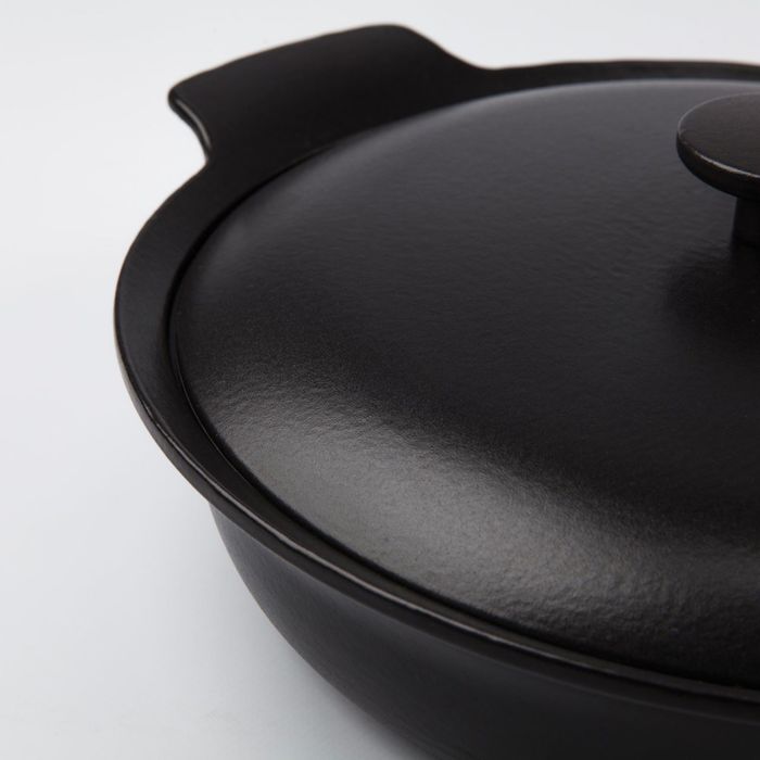 Глубокая сковорода с крышкой Ron, чугун, 28 см, 3.3 л