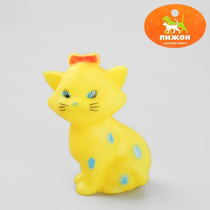 Игрушка пищащая "Кошечка", 10 см, микс цветов