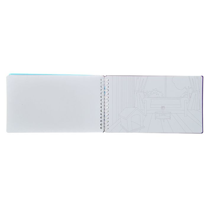 Альбом для творчества "Мир собак" 36 страниц, с наклейками и трафаретами