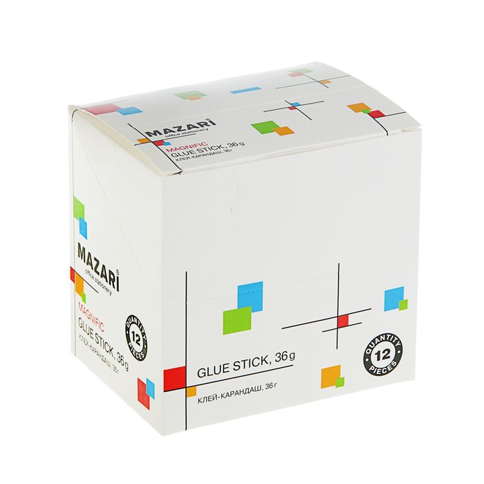 Клей-карандаш Magic 36 г Magnific, на PVA-основе, круглый, 3 цвета в упаковке
