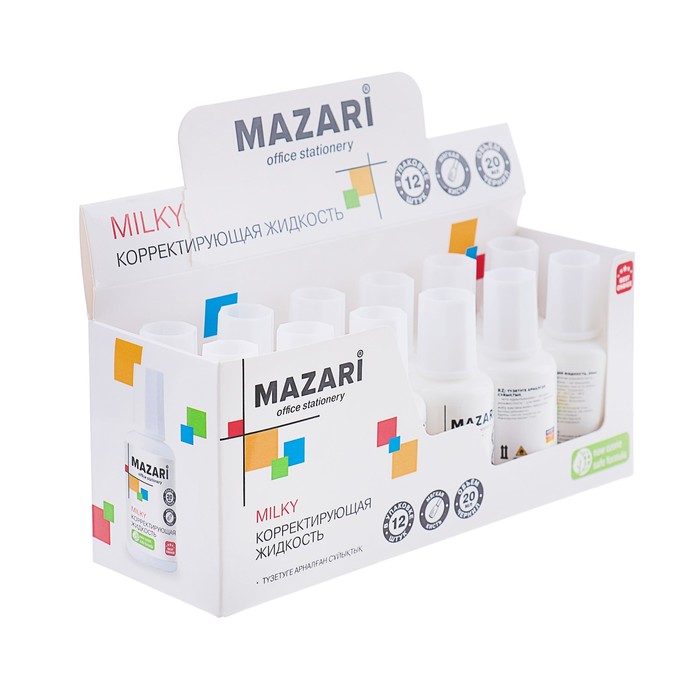 Корректирующая жидкость 18мл Milky с кисточкой, морозоустойчивая