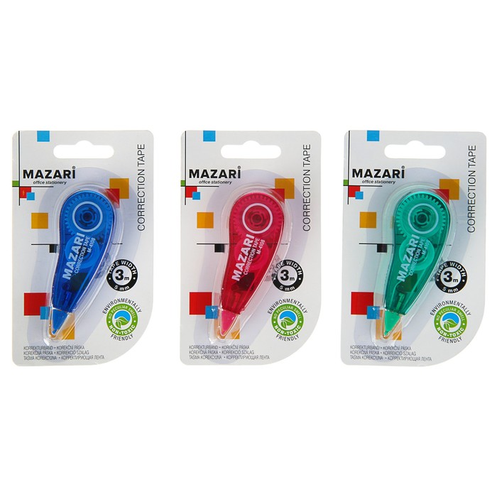 Корректирующая лента-роллер 5мм х 3м Conti, цвет корпуса микс