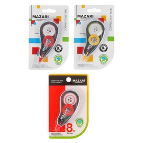 

Корректирующая лента-роллер Mazari Conti compact, 5 мм х 8 м, МИКС