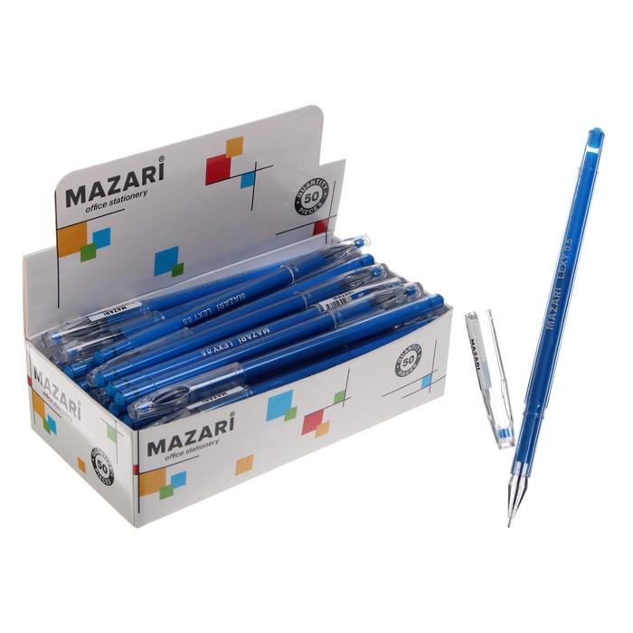 Ручка гелевая Lexy, узел 0.5мм, синяя, игольчатый пишущий узел в форме кристалла