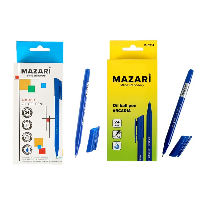 Ручка шариковая Arcadia, узел 1.0мм, синие чернила