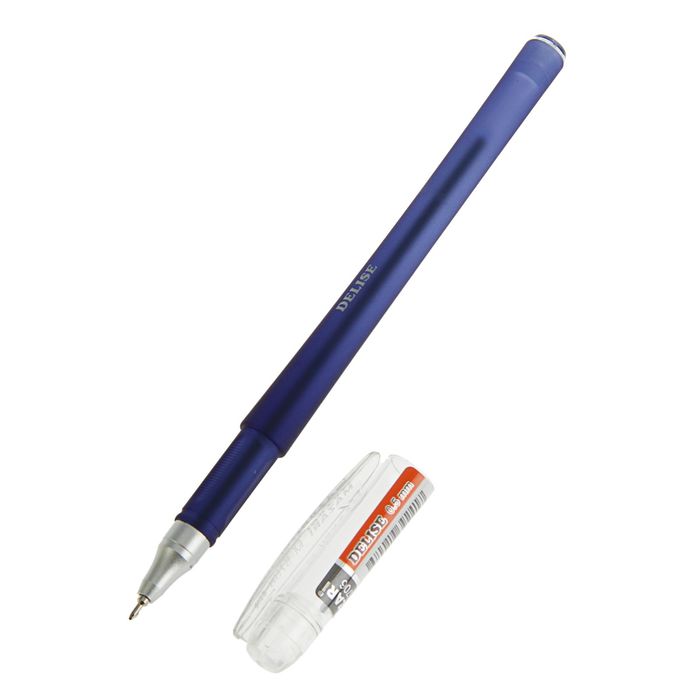 Ручка шариковая Delise, узел 0.5мм, синие чернила, игольчатый пишущий узел, покрытие soft