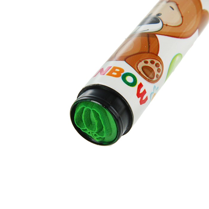 Фломастеры 12 цветов со штампами Rainbow, вентилируемый колпачок, в пластиковом чемоданчике