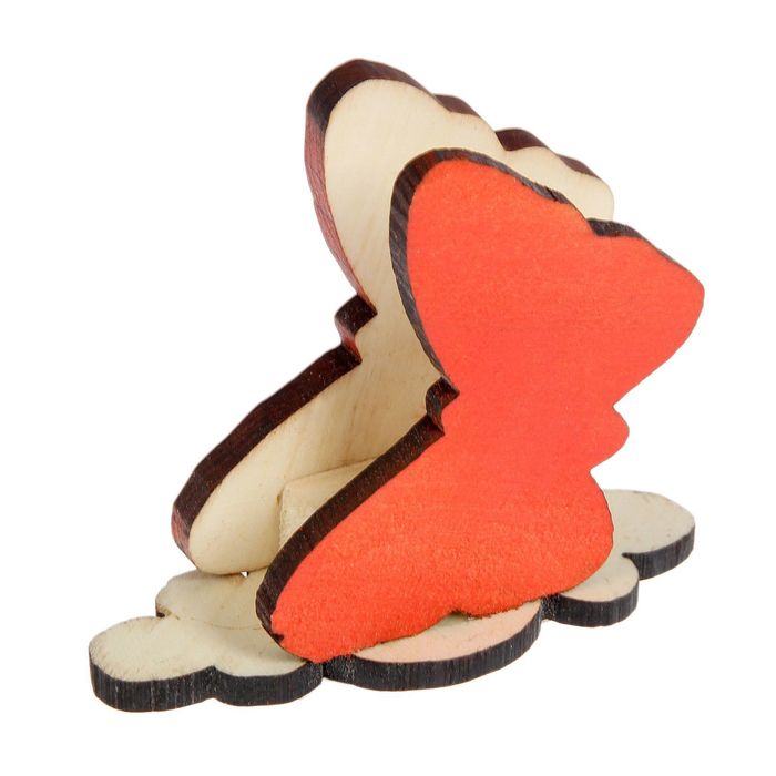 Салфетница деревянная "Бабочка", окрашенная