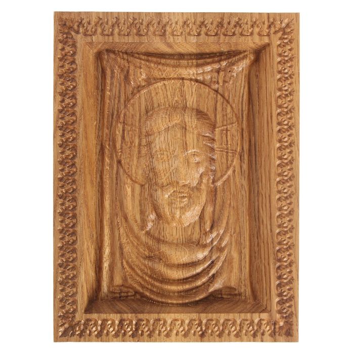 Резная икона "Спас нерукотворный 2"