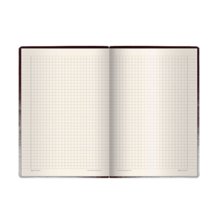 Бизнес-тетрадь А5, 148х218мм Western, гладкая кожа, резинка, клетка, 128 листов