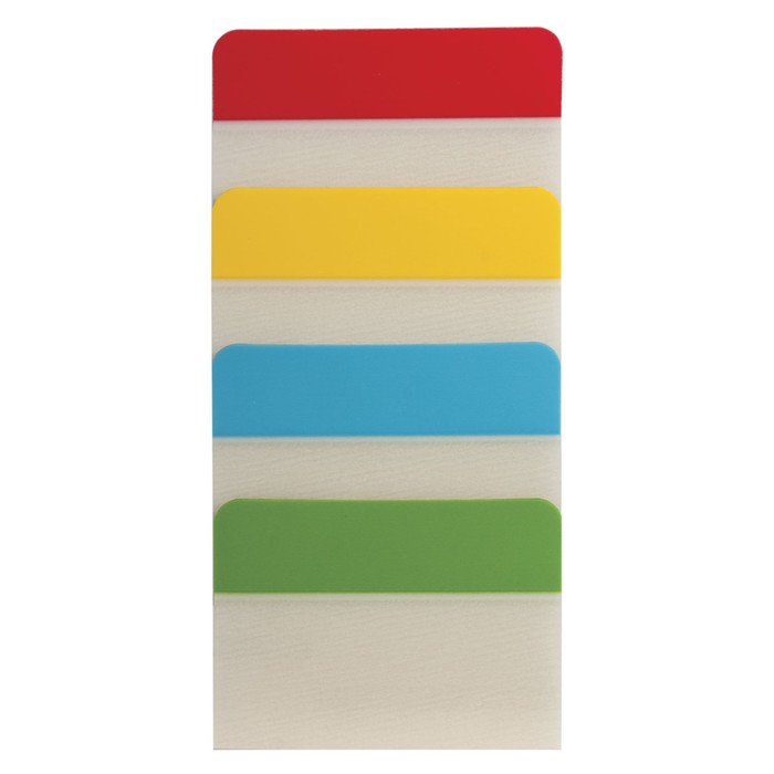 Закладки-выделители листов самоклеящиеся, пластиковые 38х51мм, 4 по 6 листов