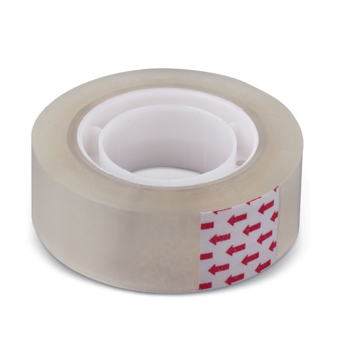 Набор 12 штук Клейкая лента канцелярская 19 мм*33м BRAUBERG, 223125