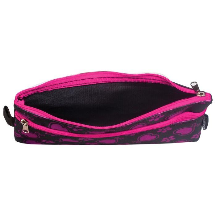 Пенал-косметичка мягкий 1 отделение плоский 110х220 "Нежные сердца", под бархат