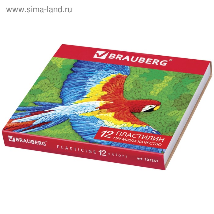

Пластилин 12 цветов 240 г, BRAUBERG высшее качество, со стеком, картонная упаковка