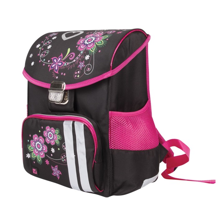 Ранец на замке 35х27х16см "Цветы", объем 20л