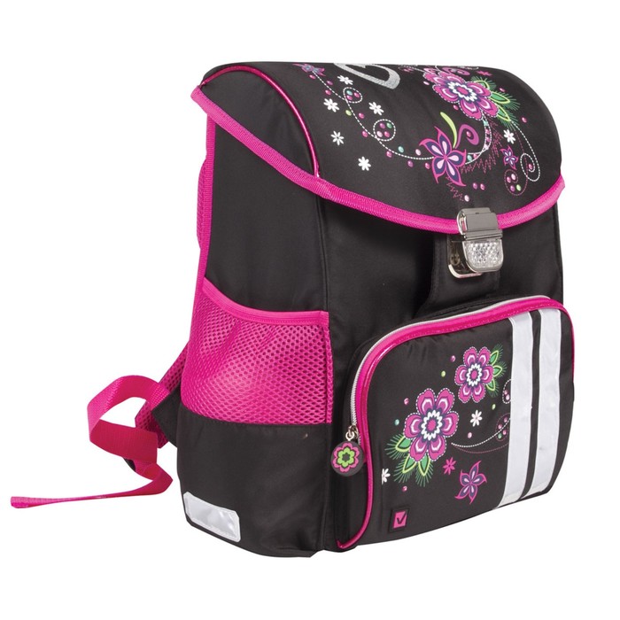 Ранец на замке 35х27х16см "Цветы", объем 20л