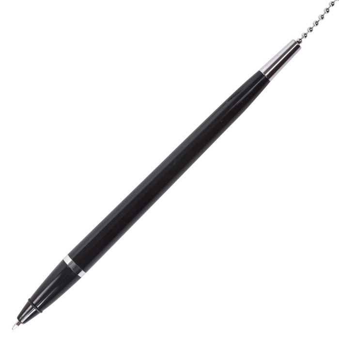 Ручка на подставке «СТЕНД-ПЕН БЛЭК 1», на цепочке, с клейкой основой, чернила синие