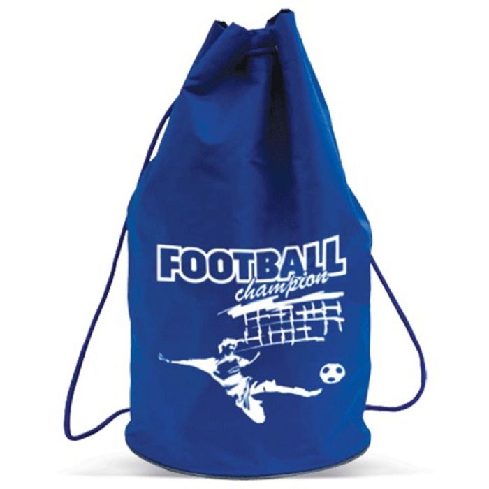 Мешок для обуви 380х300 синий, круглое дно "Спорт"