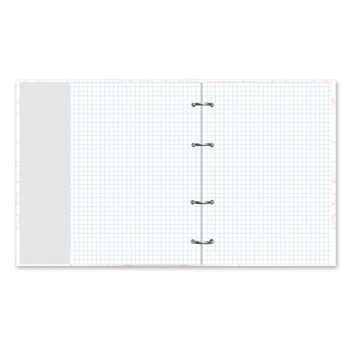 Тетрадь на кольцах А5, 120 листов клетка "Цветы", обложка ламинированный картон, микс