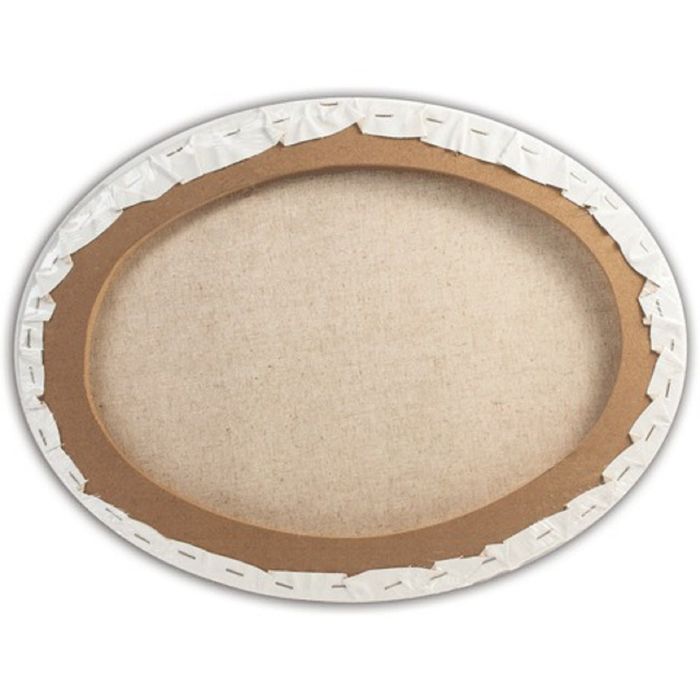 Холст грунтованный на подрамнике, овальный, 30х40см, 45% хлопок, 55% лен, среднее зерно