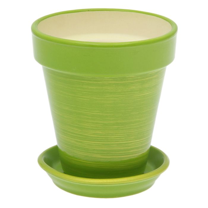 Горшок для цветов "Наперсток" 0,6 л, глянец, салат-золото