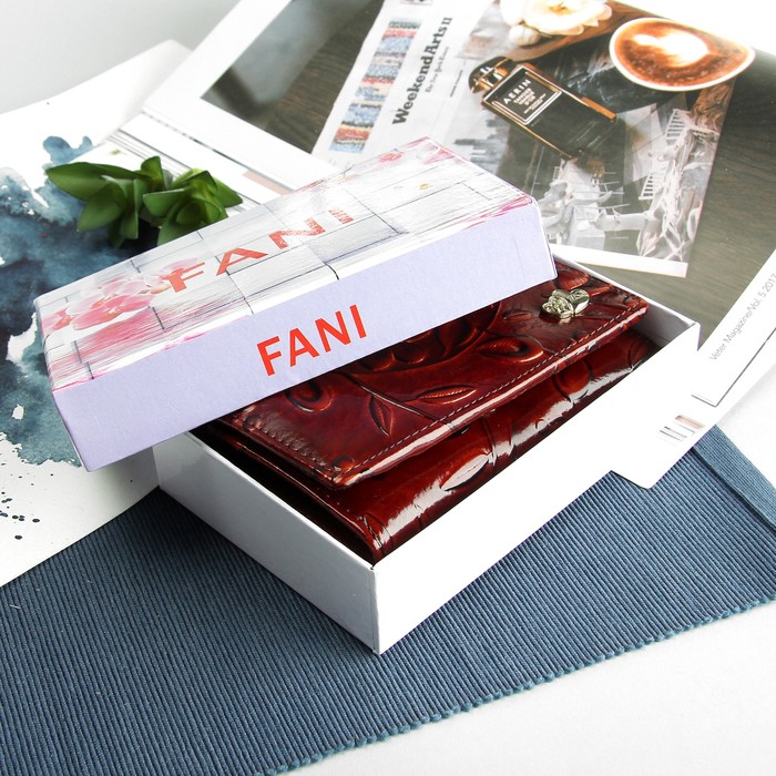 Кошелёк женский, 1 отдел, отдел для карт, для монет, цвет коричневый