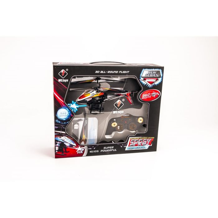 Радиоуправляемый вертолёт WLTOYS V319 с водяной пушкой, цвет МИКС