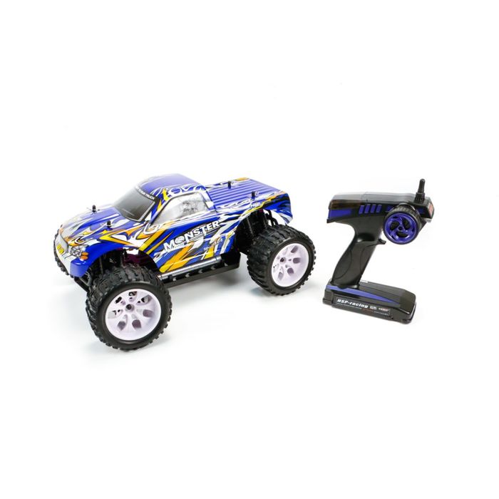 Радиоуправляемая модель с электродвигателем Off-Road Monster HSP, масштаб 1/10, цвет: тёмно-синий