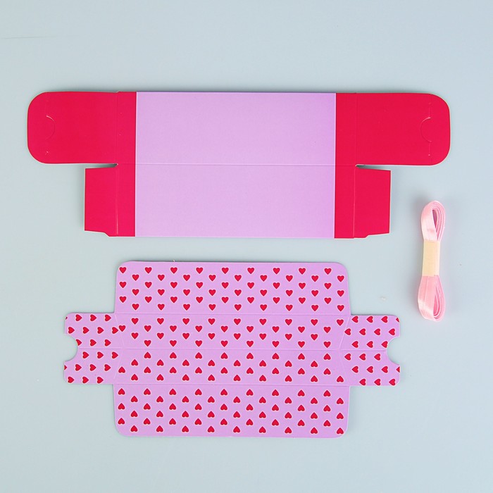 Коробка для сладостей "Удовольствие", пенал, 18 х 5.5 х 5.5 см, ирис-фуксия