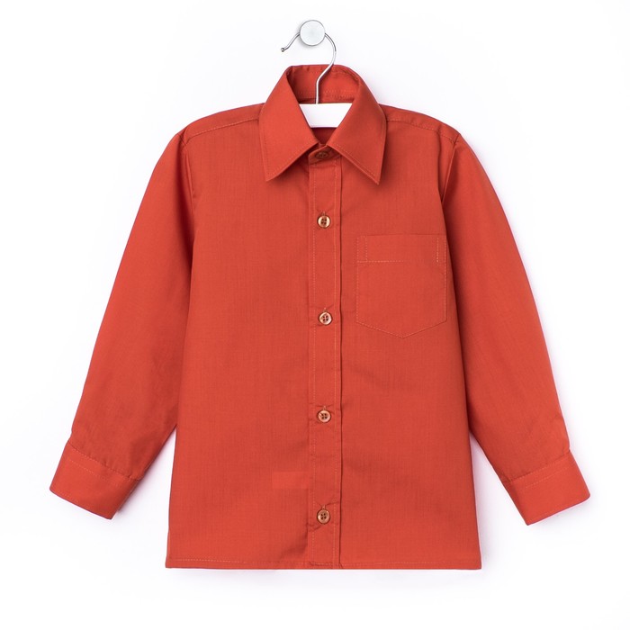 Сорочка для мальчика, рост 146-152 см (34), цвет кирпич 181Б