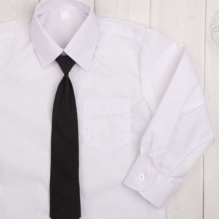 Сорочка для мальчика, нарядная с галстуком, рост 98-104 см (27), цвет белый 1181