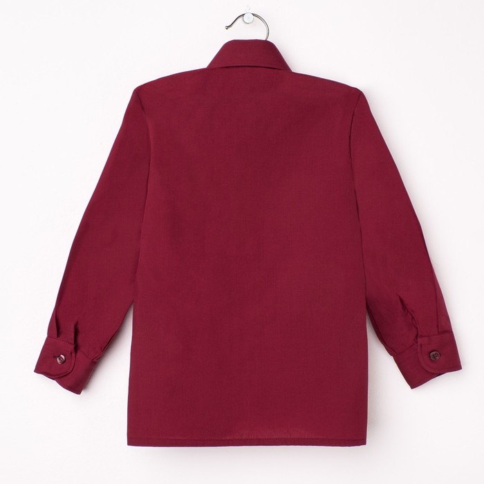 Сорочка для мальчика, нарядная с галстуком, рост 110-116 см (28), цвет бордо 1181