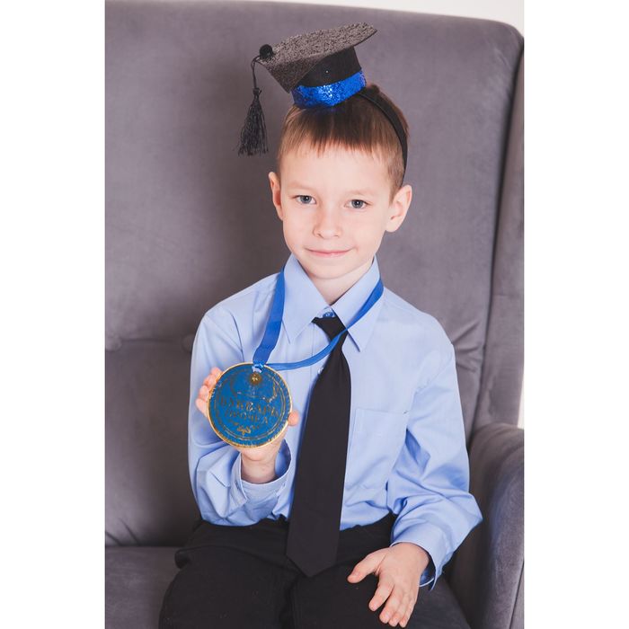 Сорочка для мальчика, нарядная с галстуком, рост 110-116 см (28), цвет тёмно-голубой 1181 192084