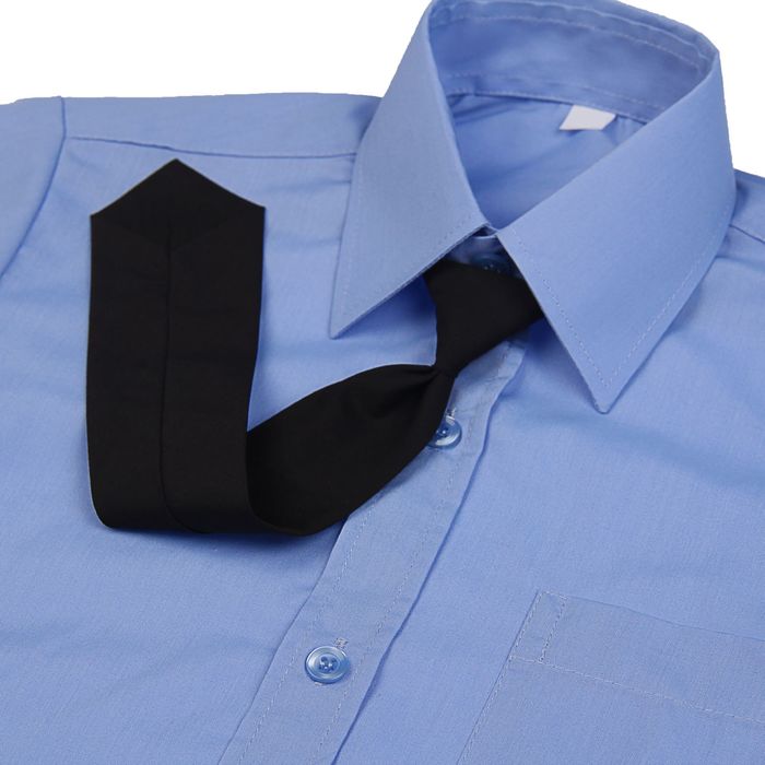 Сорочка для мальчика, нарядная с галстуком, рост 110-116 см (29), цвет тёмно-голубой 1181