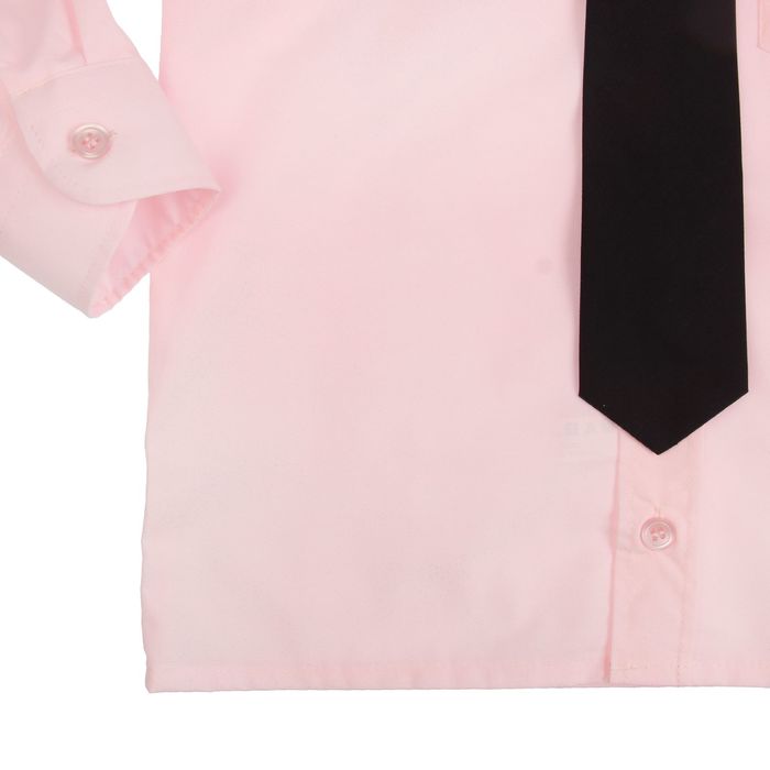Сорочка для мальчика, нарядная с галстуком, рост 110-116 см (28), цвет светло-розовый 1181 192085