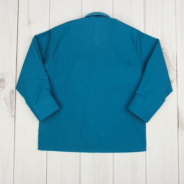 Сорочка для мальчика, нарядная с галстуком, рост 86 см (25), цвет морская волна 1181_М