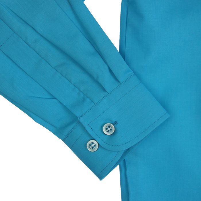 Сорочка для мальчика, нарядная с галстуком, рост 98-104 см (27), цвет бирюзовый 1181