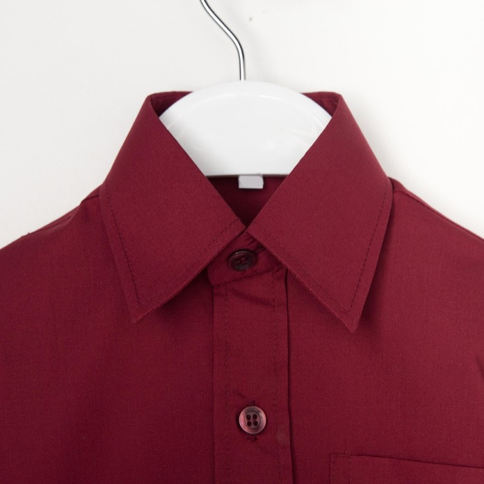 Сорочка для мальчика, рост 86 см (25), цвет бордо 181_М